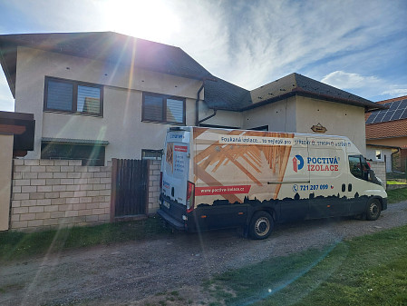 Izolace stropu rodinného domu v Kroměříži